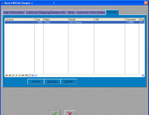 customer form five - vehicles
