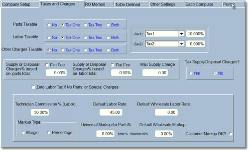 work order setup form 2